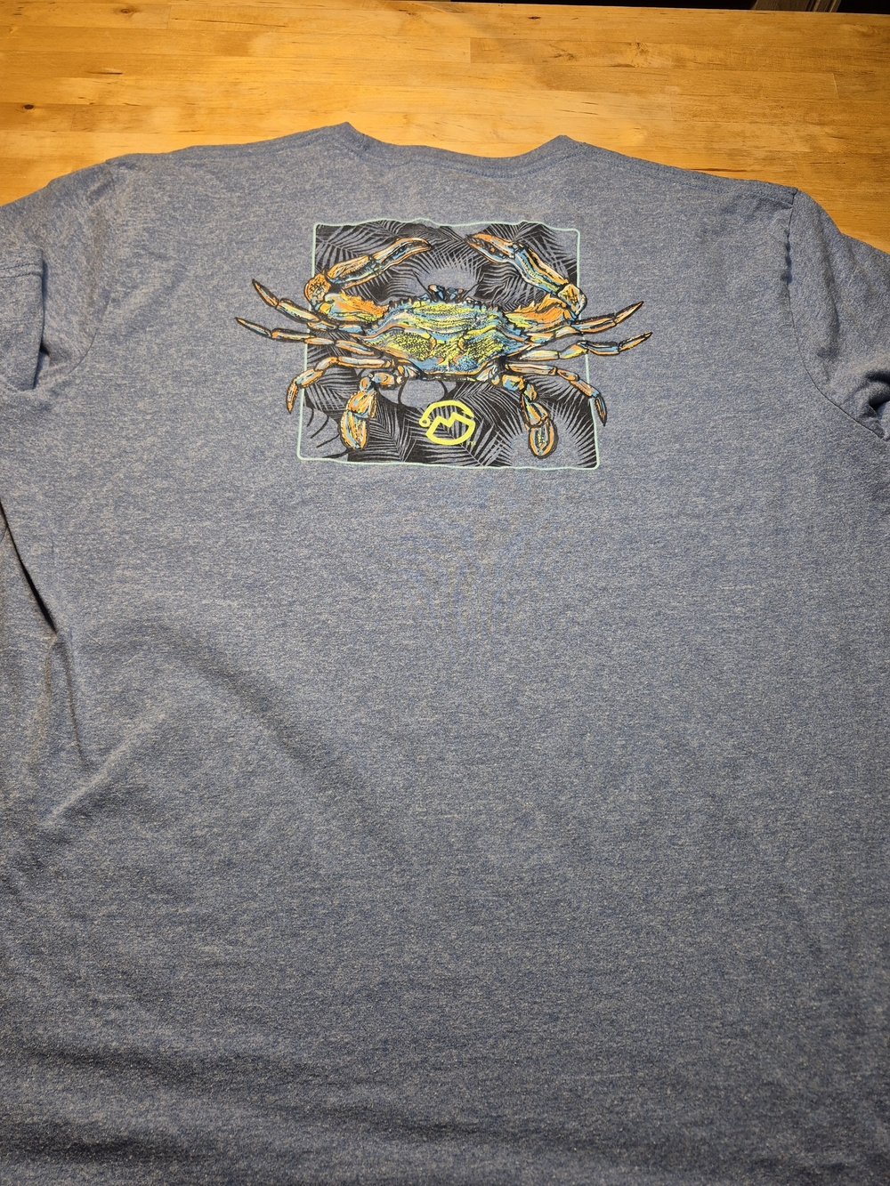 Magellan Outdoors Heather Blue Short-Sleeve Tee with Crab Graphic